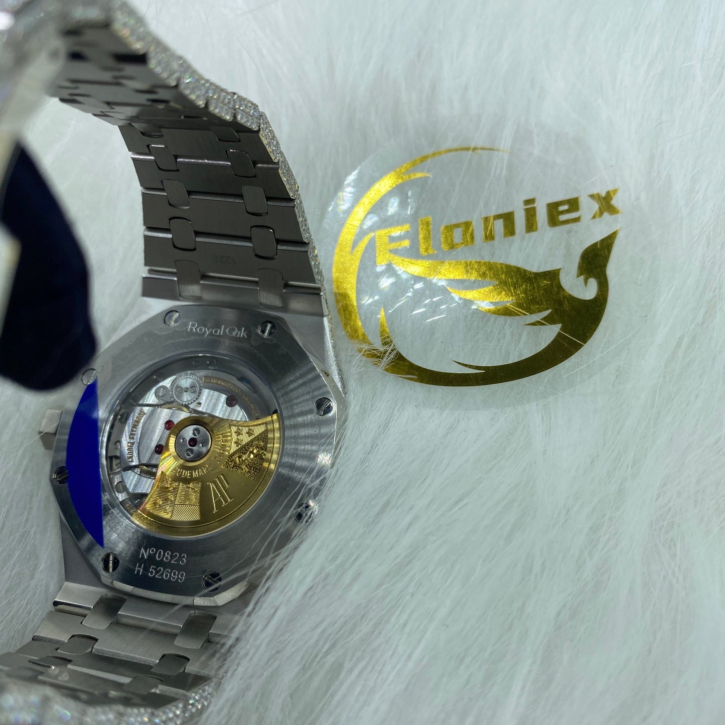 AUDEMARS PIGUET ROYAL OAK MOISSANITE – RUBY BEZEL FULL ICED