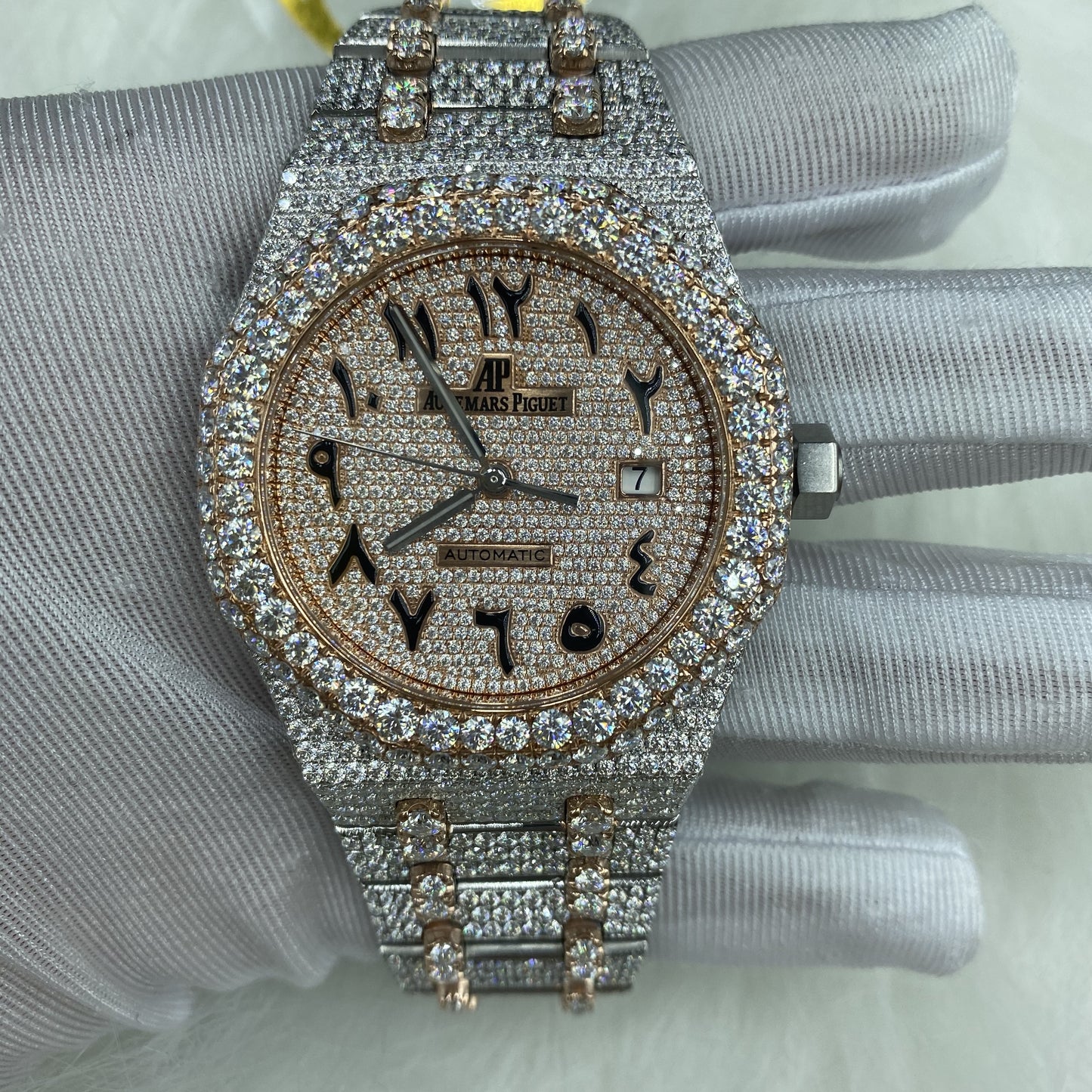 AUDEMARS PIGUET ROYAL OAK MOISSANITE – ARABIC DIAL ROSE GOLD AUTOMATIC