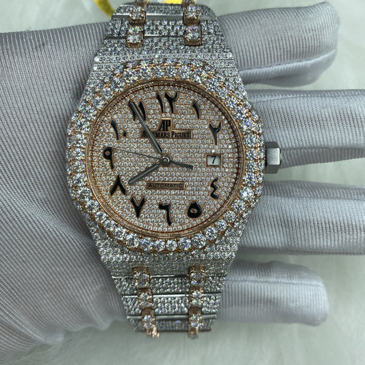 AUDEMARS PIGUET ROYAL OAK MOISSANITE – ARABIC DIAL ROSE GOLD AUTOMATIC