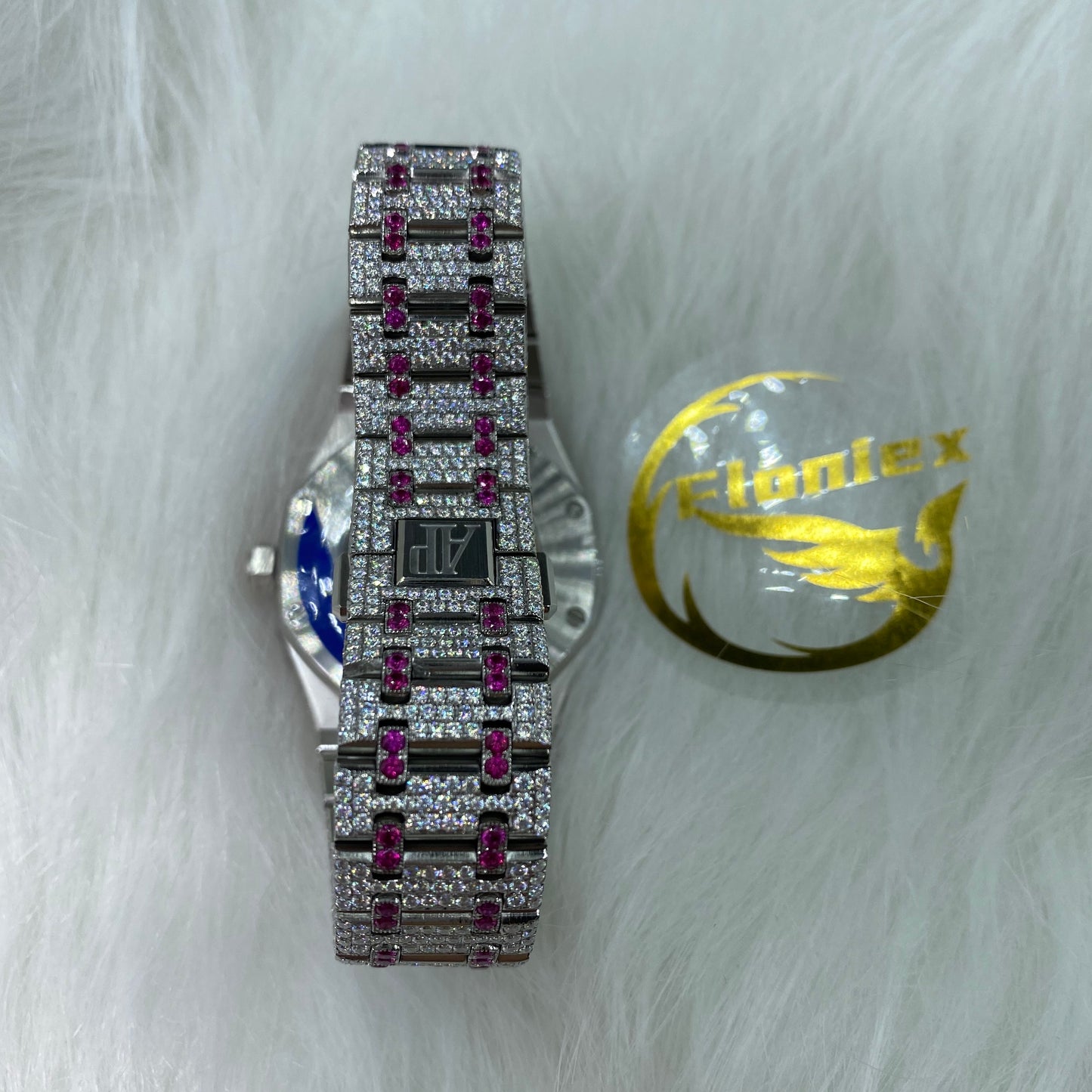 AUDEMARS PIGUET ROYAL OAK MOISSANITE – RUBY BEZEL FULL ICED