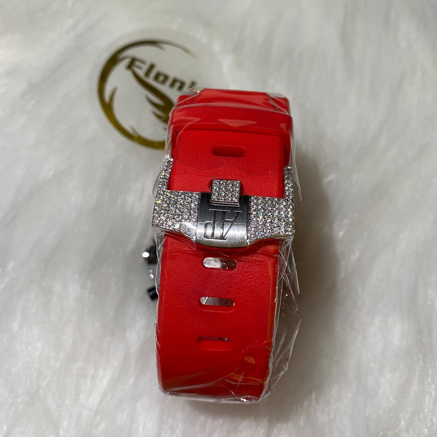 AUDEMARS PIGUET ROYAL OAK MOISSANITE – ROSE GOLD RED DIAL WITH RED STRAP