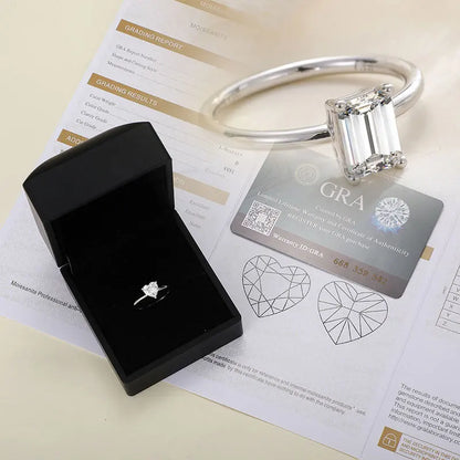Women's S925 Moissanite Single Diamond Ring