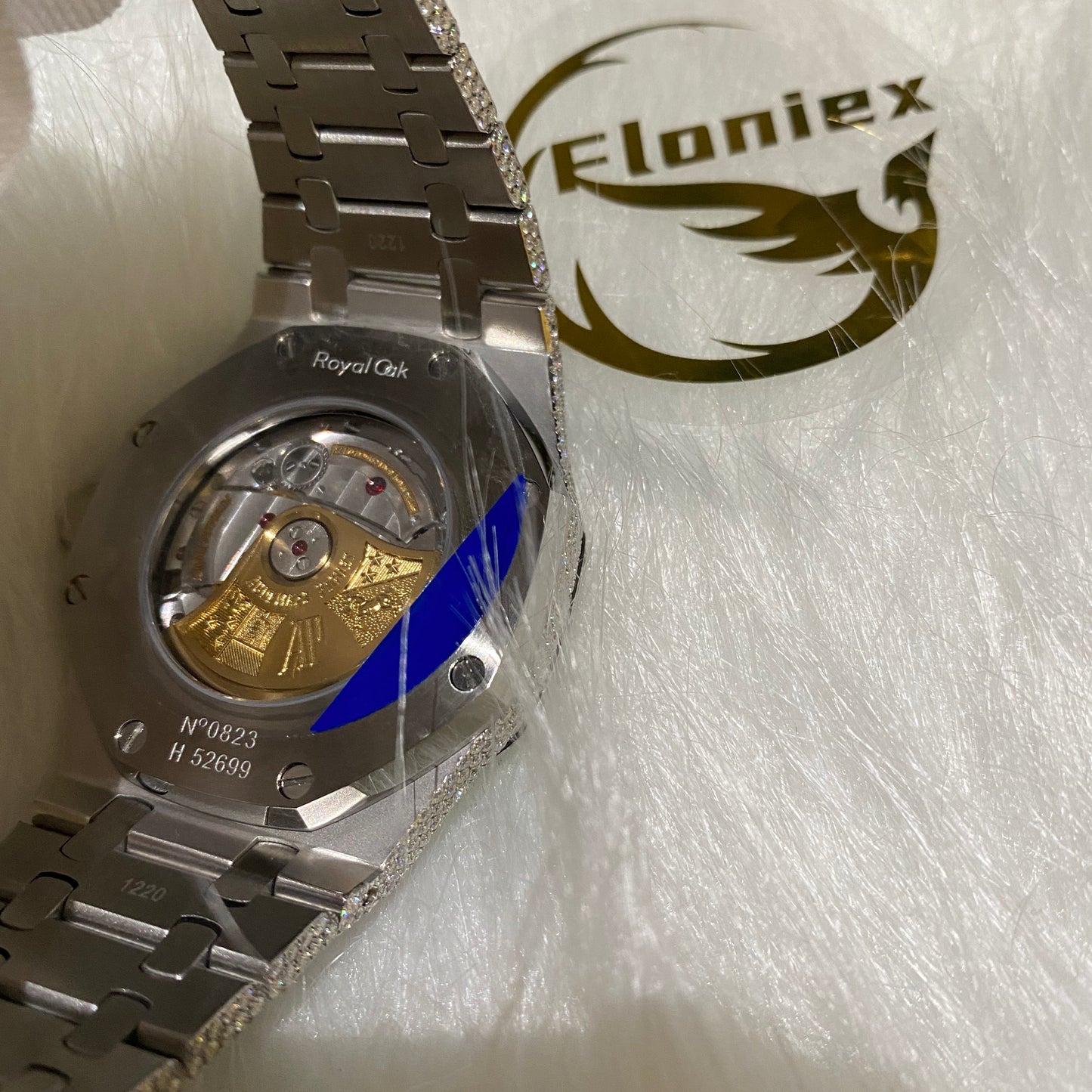 AUDEMARS PIGUET ROYAL OAK MOISSANITE – SILVER DIAL AUTOMATIC FULL ICED