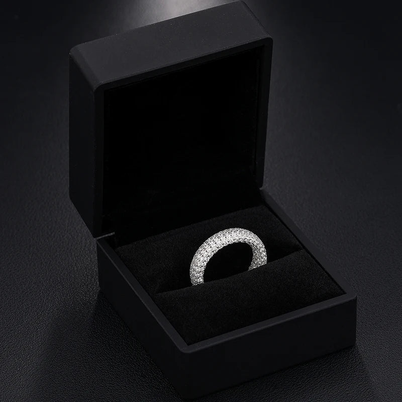 S925 Moissanite Eternity Diamond Band Ring