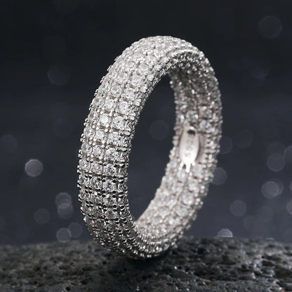 S925 Moissanite Eternity Diamond Band Ring