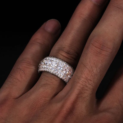 S925 Moissanite Layered Diamond Ring