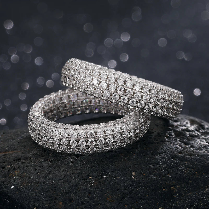 S925 Moissanite Eternity Diamond Band Ring
