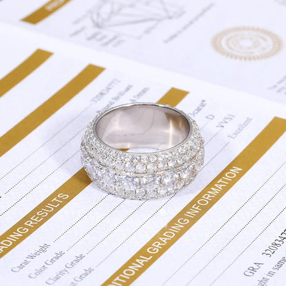 S925 Moissanite Layered Diamond Ring