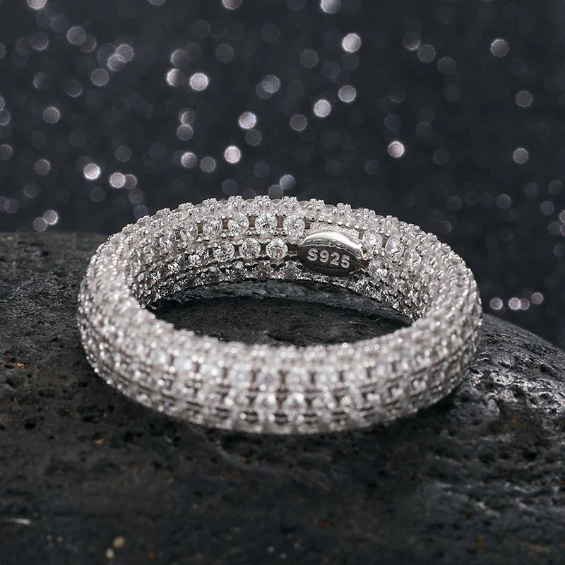 S925 Moissanite Eternity Diamond Band Ring
