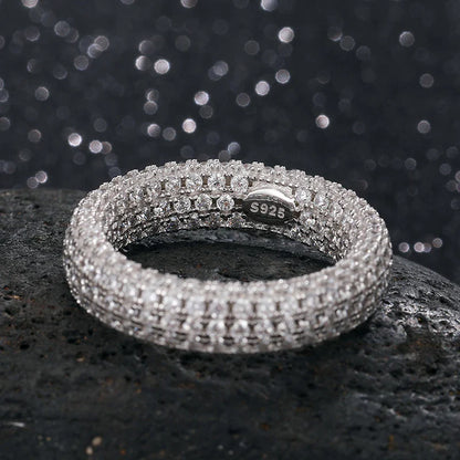 S925 Moissanite Eternity Diamond Band Ring