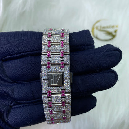 AUDEMARS PIGUET ROYAL OAK MOISSANITE – RUBY BEZEL FULL ICED
