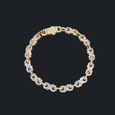 S925 MOISSANITE INFINITY STONES LINK BRACELET