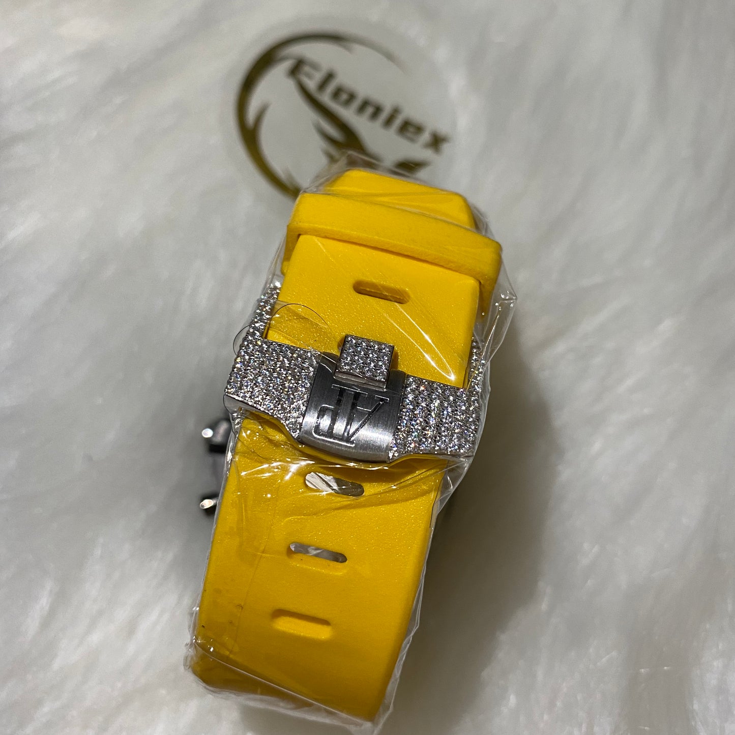AUDEMARS PIGUET ROYAL OAK MOISSANITE – ROSE GOLD YELLOW DIAL WITH YELLOW STRAP