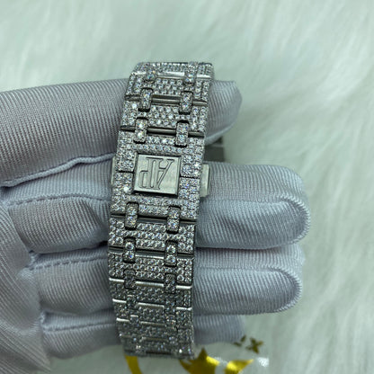 AUDEMARS PIGUET ROYAL OAK MOISSANITE – SILVER DIAL AUTOMATIC FULL ICED