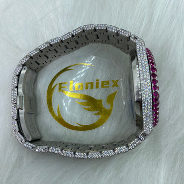 AUDEMARS PIGUET ROYAL OAK MOISSANITE – RUBY BEZEL FULL ICED