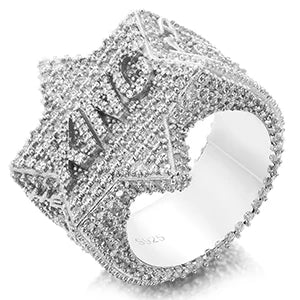 S925 Moissanite 'King' Five Star Ring