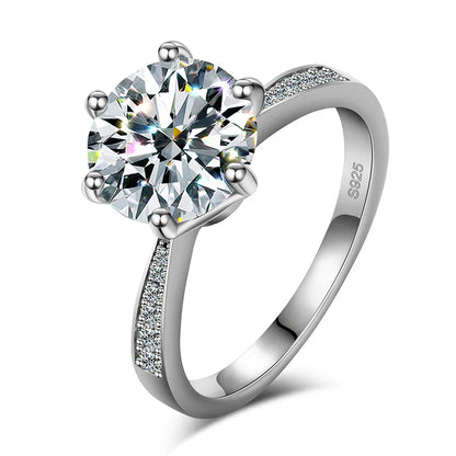 Round Cut Moissanite Diamond Band Ring (3 Carat)