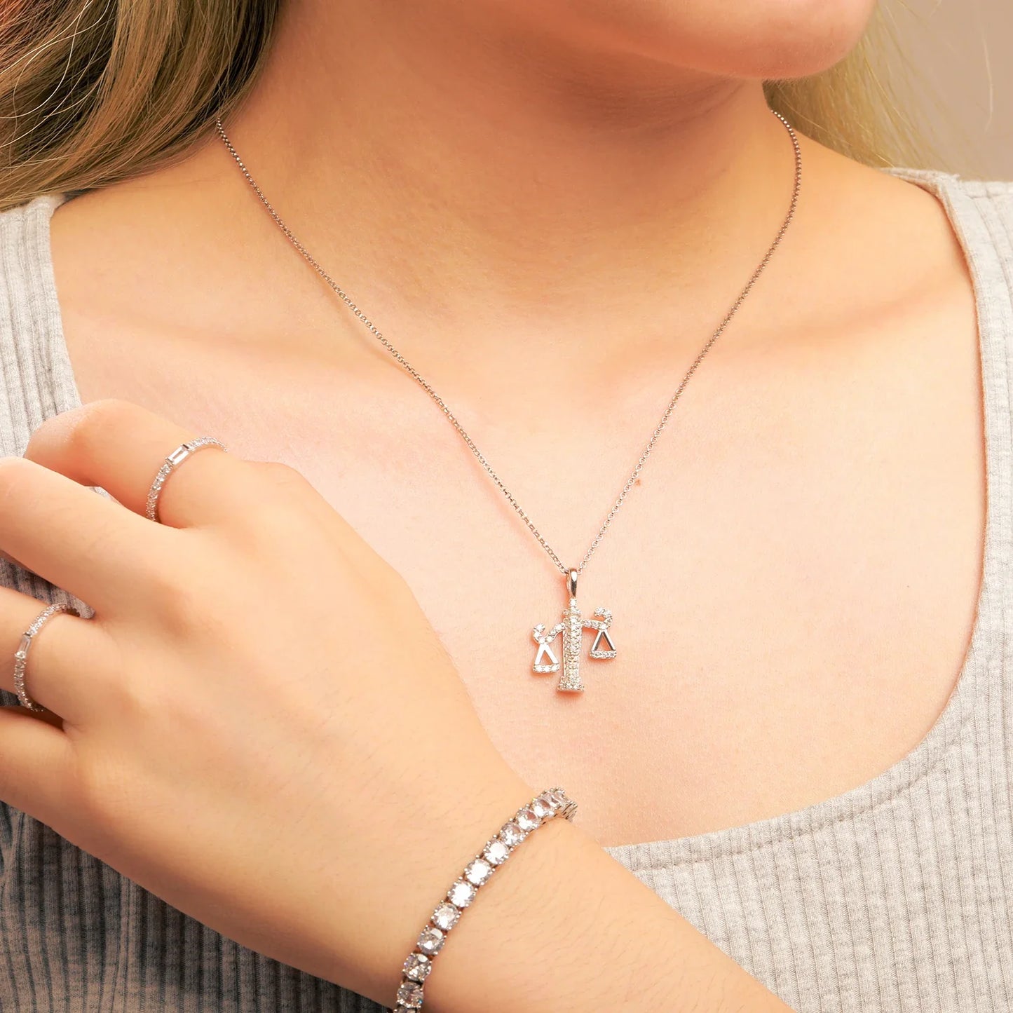 S925 Moissanite Weight Scale Pendant