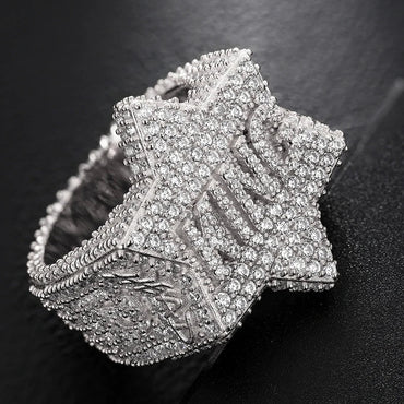 S925 Moissanite 'King' Five Star Ring