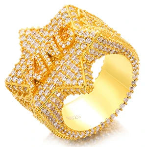 S925 Moissanite 'King' Five Star Ring