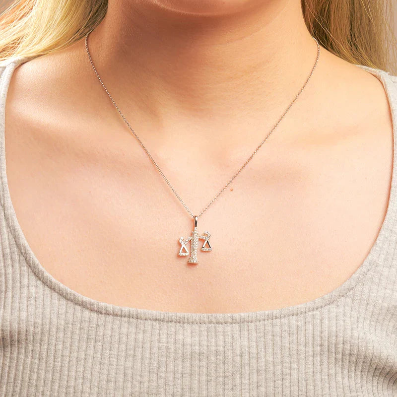 S925 Moissanite Weight Scale Pendant
