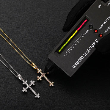 S925 Moissanite Square Celtic Cross Pendant