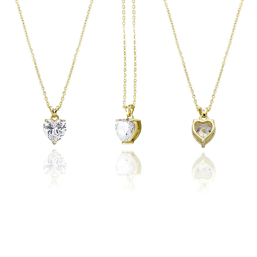 1.5 Carat Moissanite Heart Cut Diamond Necklace