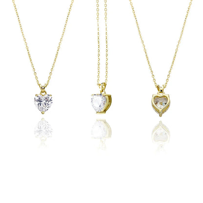 1.5 Carat Moissanite Heart Cut Diamond Necklace