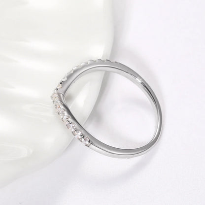 S925 Moissanite V Band Diamond Ring