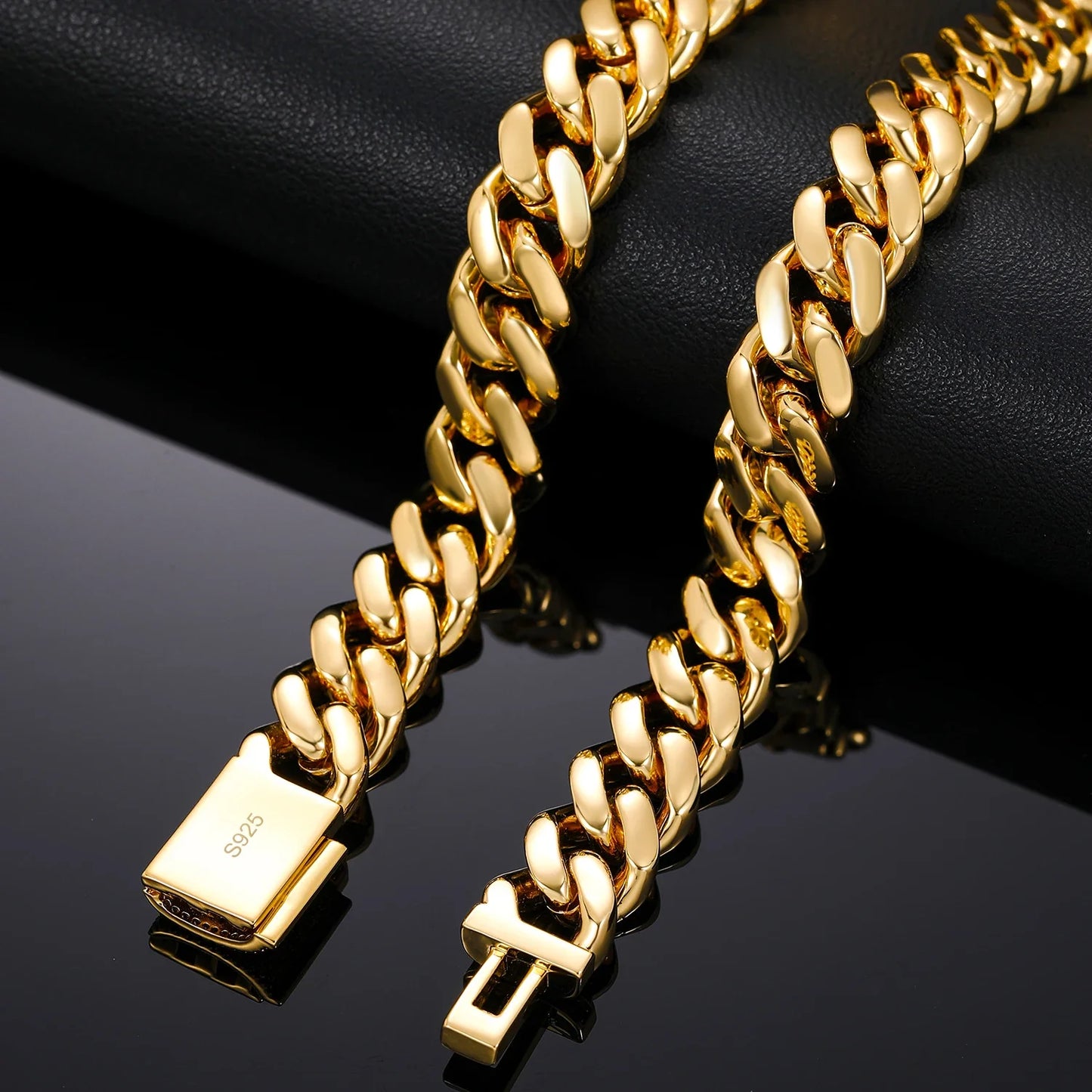 S925 Moissanite Diamond Cuban Link Necklace/Bracelet - 12mm
