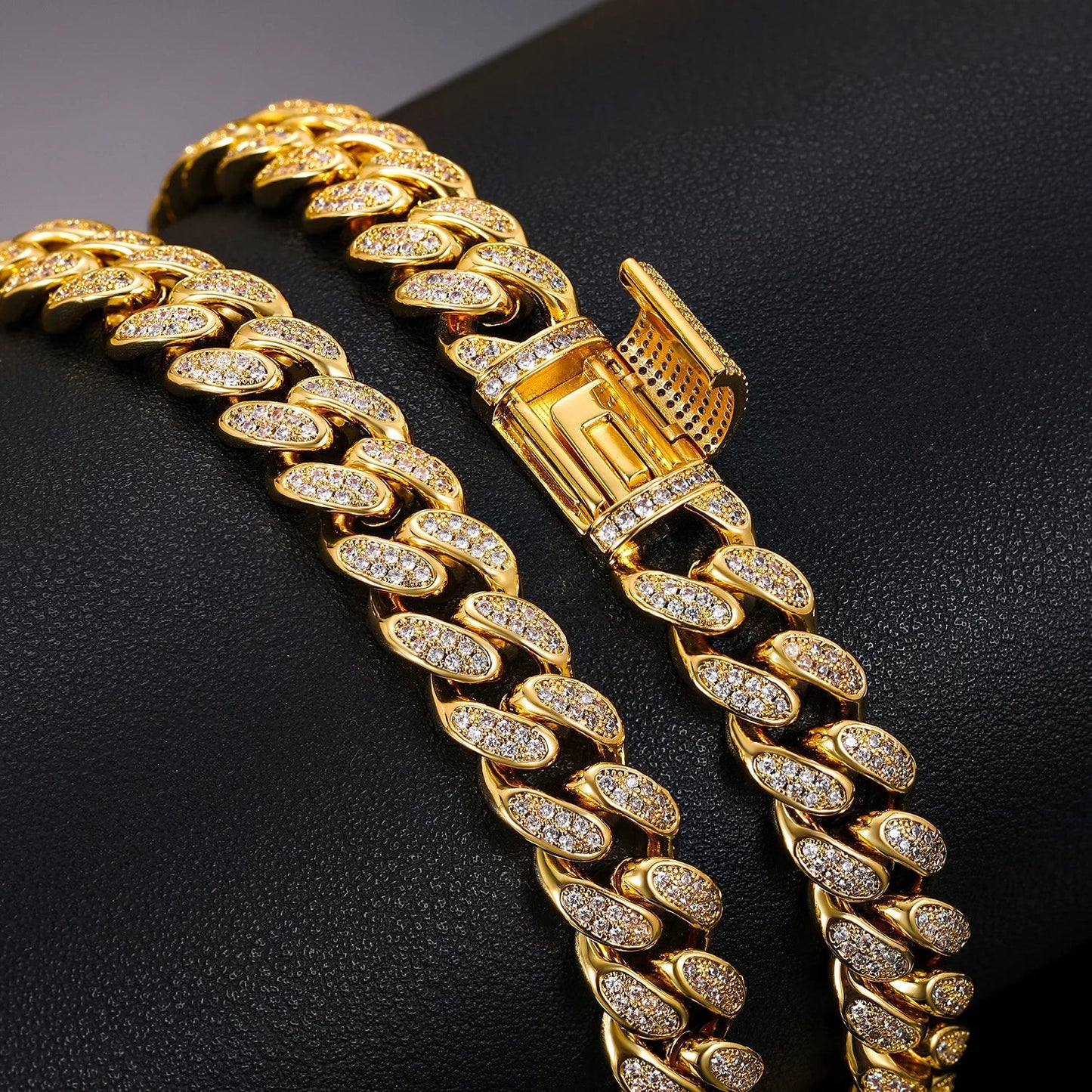 S925 Moissanite Diamond Cuban Link Necklace/Bracelet - 12mm