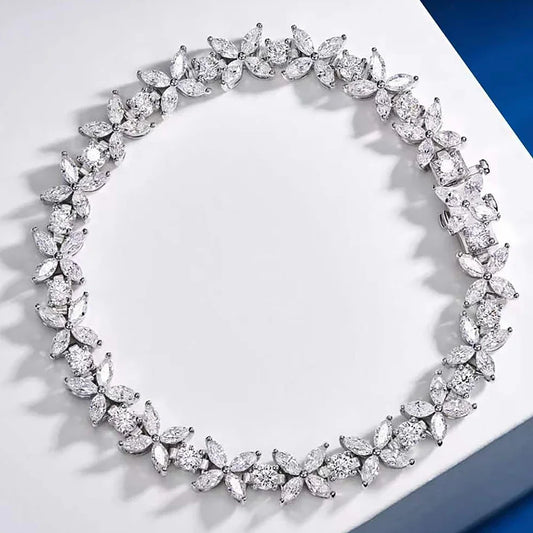 Women's S925 Moissanite Butterfly Link Bracelet