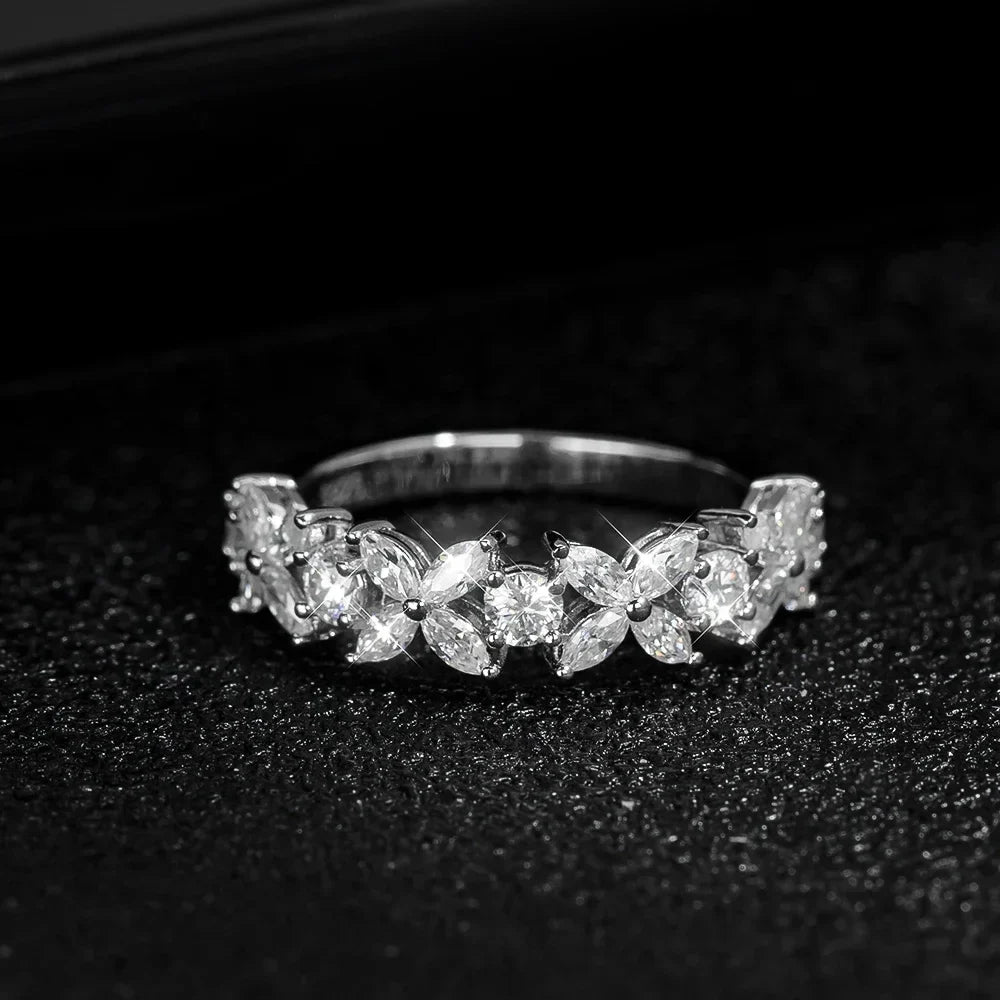 Women's S925 Moissanite Butterfly Link Ring
