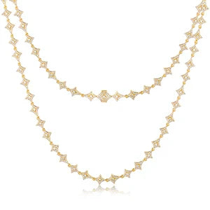 S925 VVS MOISSANITE STAR LINK NECKLACE