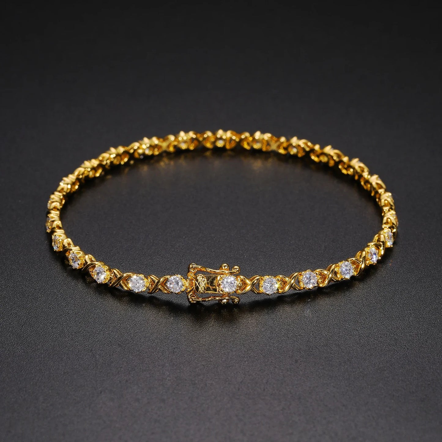 S925 Moissanite Tennis Infinity Bracelet - 3/4/5mm