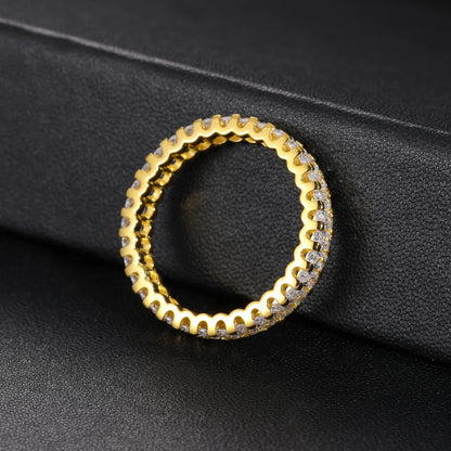 S925 Moissanite Oval Cut Eternity Band Ring