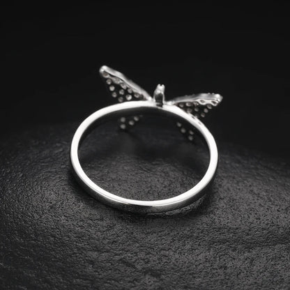 S925 VVS1 Moissanite Butterfly Ring
