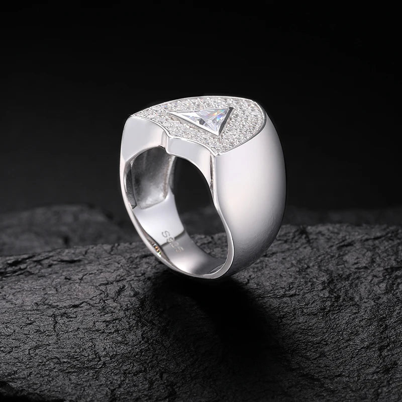 S925 MOISSANITE SHIELD RING