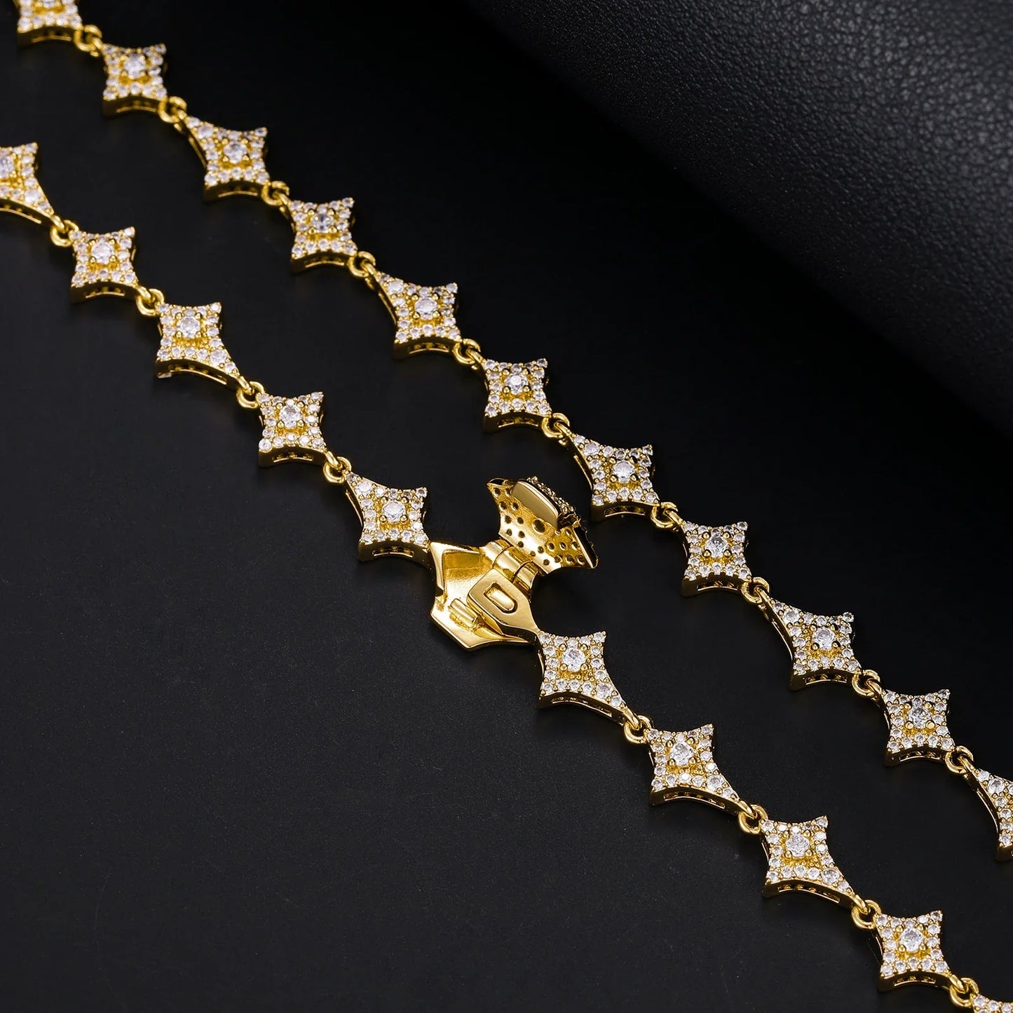 S925 VVS MOISSANITE STAR LINK NECKLACE
