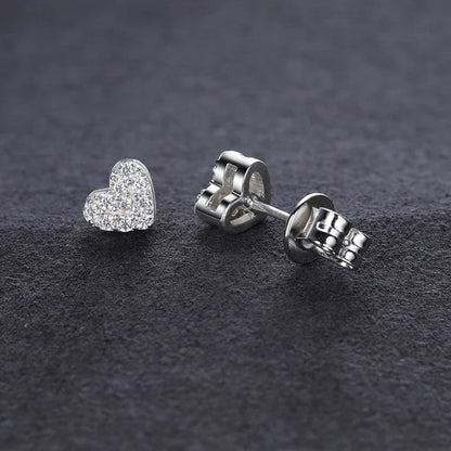 S925 Moissanite Diamond Heart Earrings