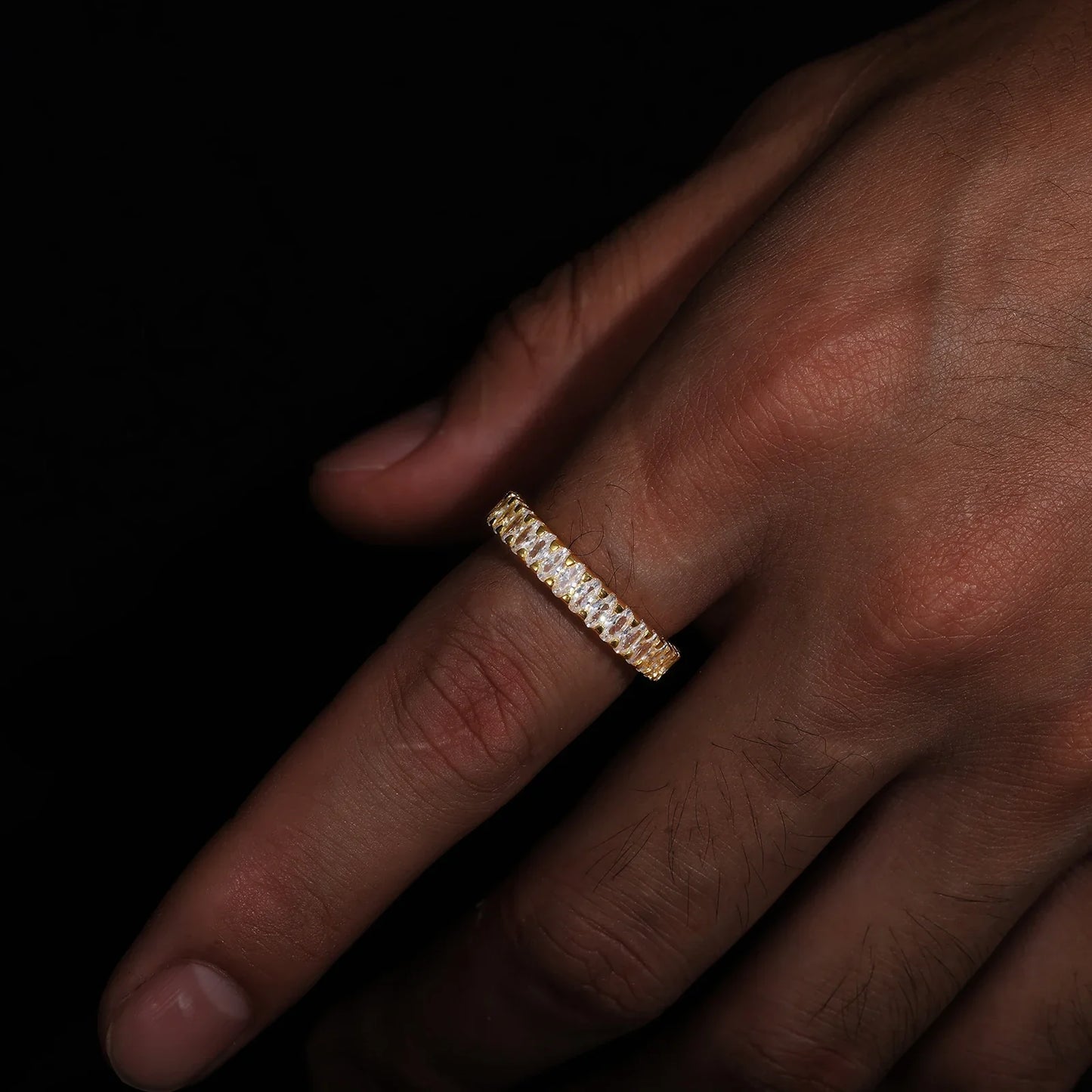 S925 Moissanite Oval Cut Eternity Band Ring