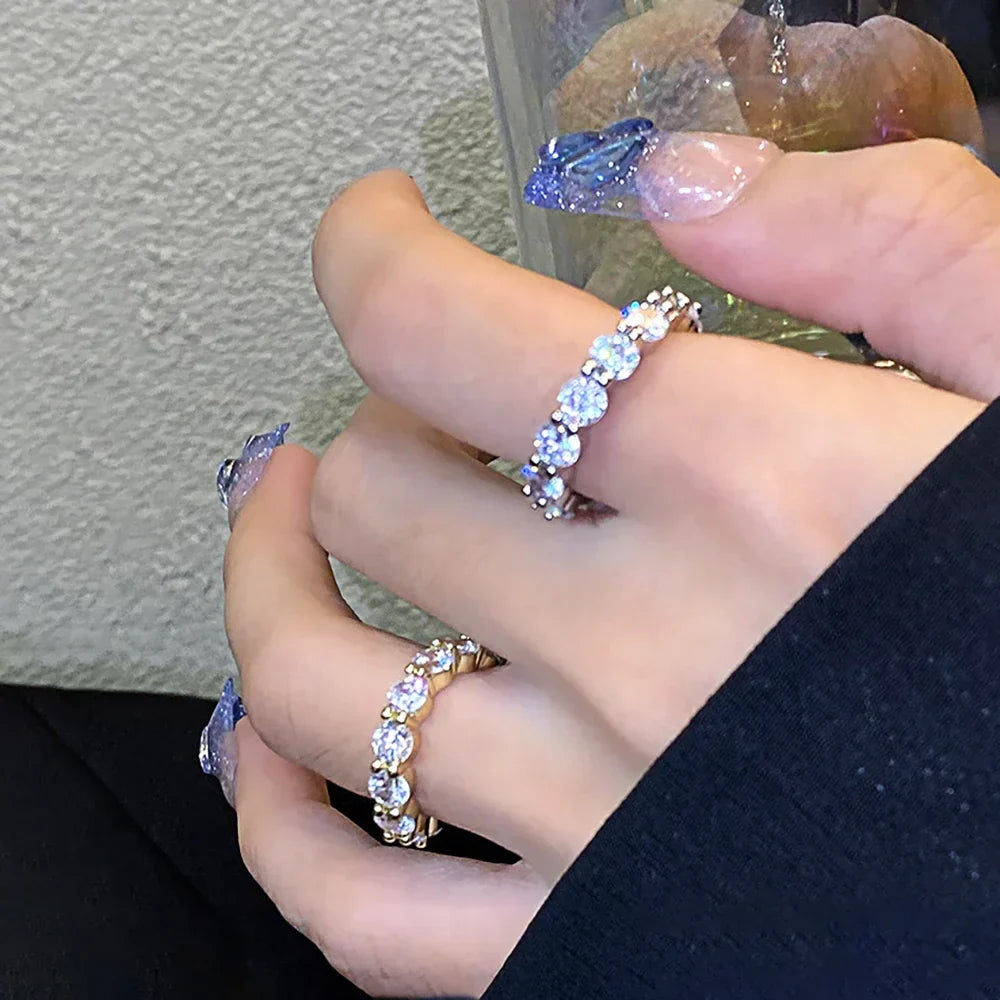 Women's S925 Moissanite Eternity Band Ring