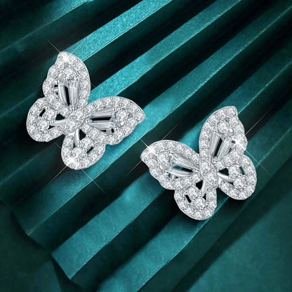 Butterfly Diamond Stud Earrings