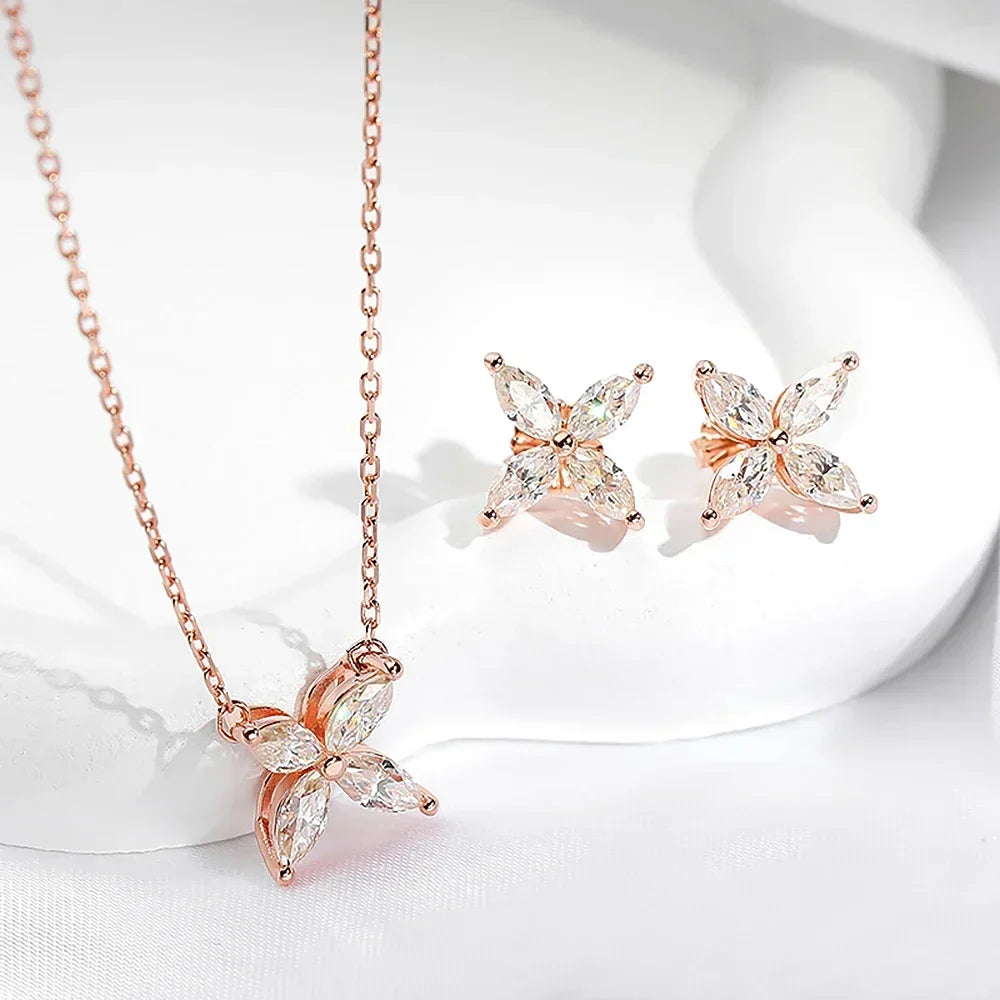 Women's S925 Moissanite Diamond Jasmine Pendant