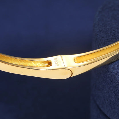 S925 Moissanite Butterfly Baguette Diamond Bangle