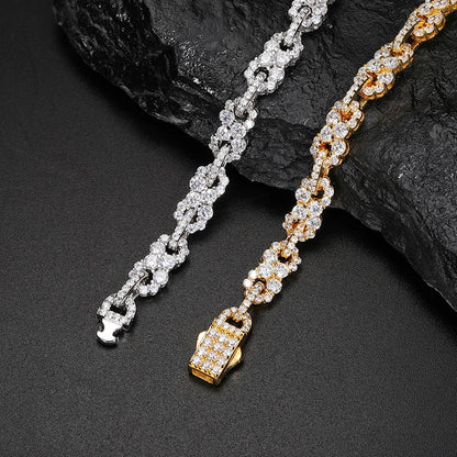 S925 MOISSANITE INFINITY STONES LINK BRACELET