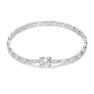 S925 Moissanite Tennis Infinity Bracelet - 3/4/5mm