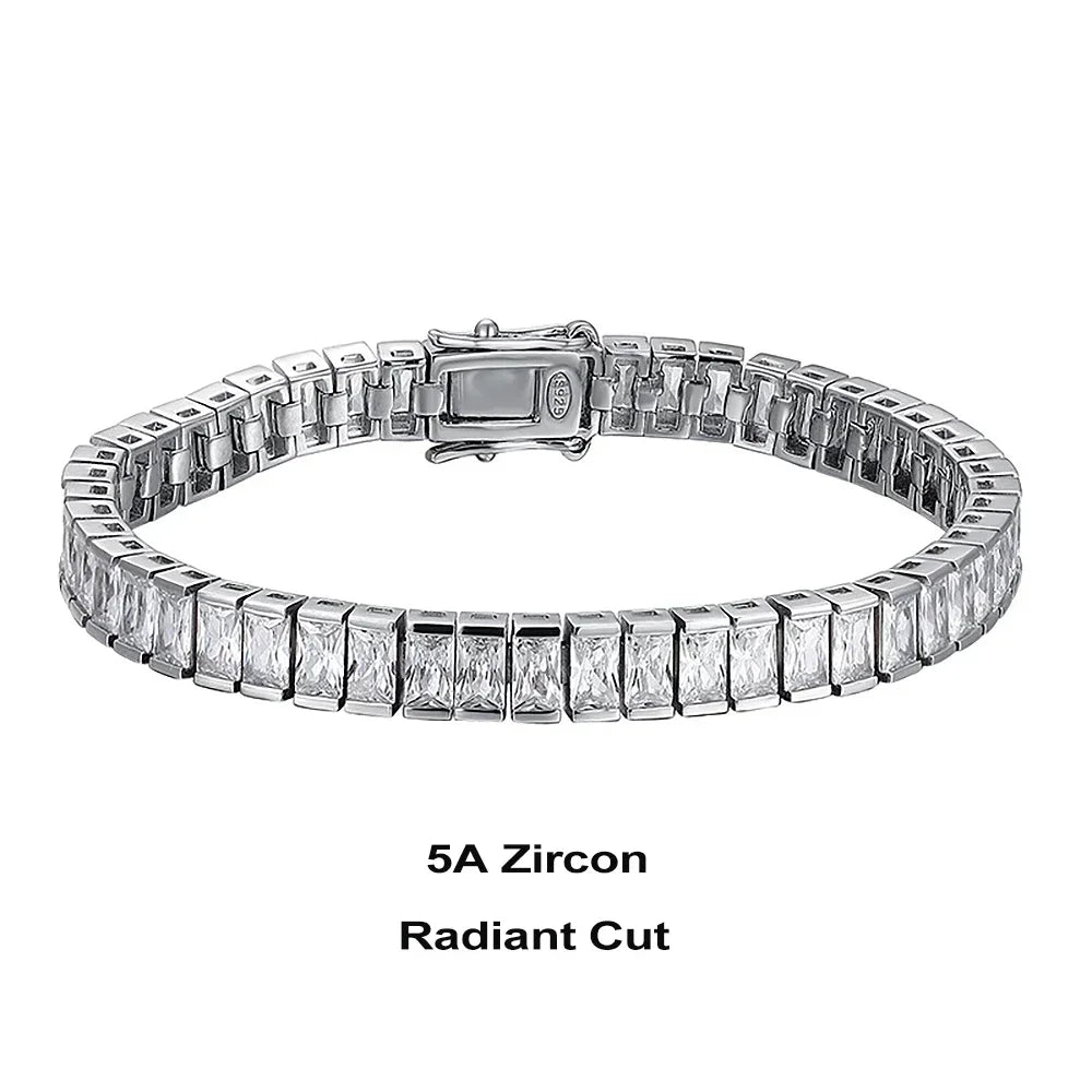 Emerald Cut Moissanite Tennis Bracelet