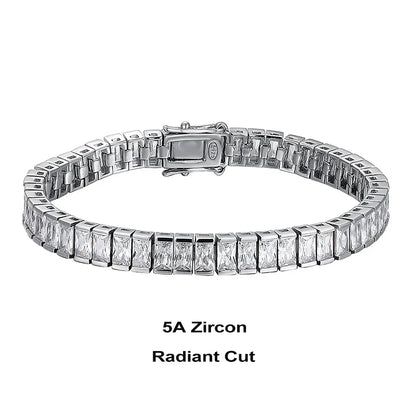 Emerald Cut Moissanite Tennis Bracelet