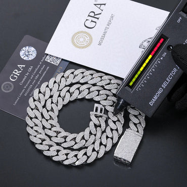 8-20MM S925 MOISSANITE CUBAN NECKLACE